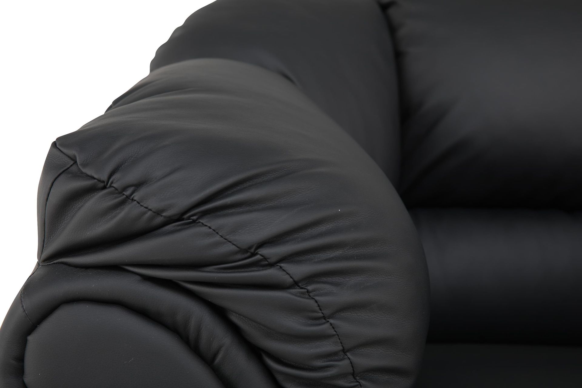 Salvador Sofagruppe 3-seter+Lenestol Kunstlær - Svart - Møbler - Sofaer - Sofagrupper