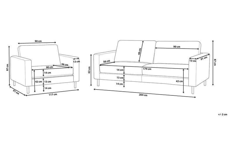 Savalen Sofagruppe 3-seter + Lenestol - Beige - Møbler - Sofaer - Sofagrupper