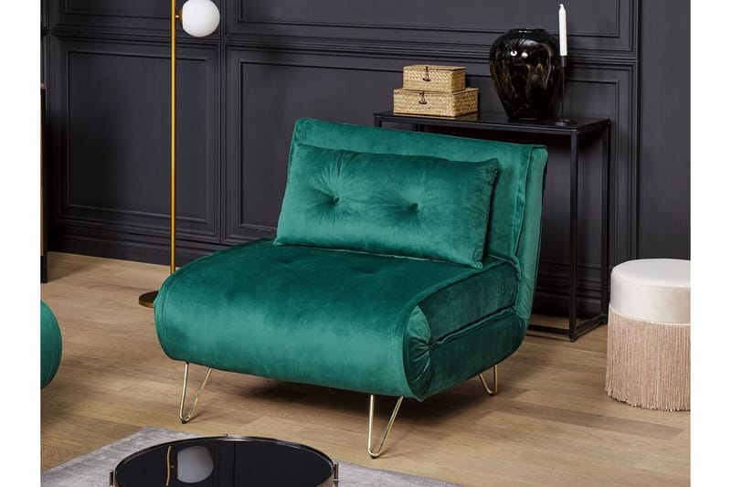 Sofagruppe 2-seters + 1-seters Fløyel Mørkegrønn VESTFOLD - Grønn - Møbler - Sofaer - Sofagrupper