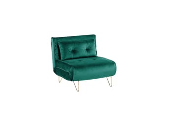 Sofagruppe 2-seters + 1-seters Fløyel Mørkegrønn VESTFOLD - Grønn - Møbler - Sofaer - Sofagrupper