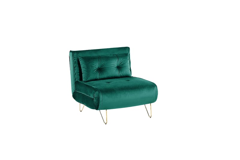 Sofagruppe 2-seters + 1-seters Fløyel Mørkegrønn VESTFOLD - Grønn - Møbler - Sofaer - Sofagrupper