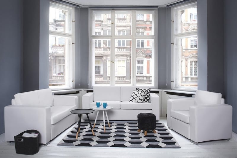 Helsinki Sofagruppe 2-seter + 3-seter + Lenestol - Hvit - Møbler - Sofaer - Sofagrupper - Sofagruppe 3 2 1
