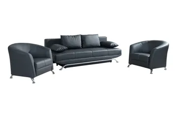 Oils Sofagruppe - Svart - Møbler - Sofaer - Sofagrupper - Sofagruppe 3 2 1