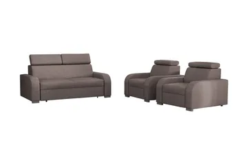 Oslo Stuesett - Brun - Møbler - Sofaer - Sofagrupper - Sofagruppe 3 2 1