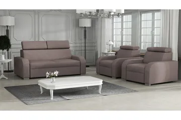 Oslo Stuesett - Brun - Møbler - Sofaer - Sofagrupper - Sofagruppe 3 2 1