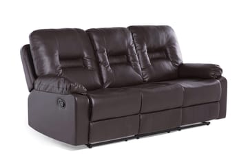 Rovik Sofagruppe 2-seter+3-seter+lenestol - Brun - Møbler - Sofaer - Reclinersofaer