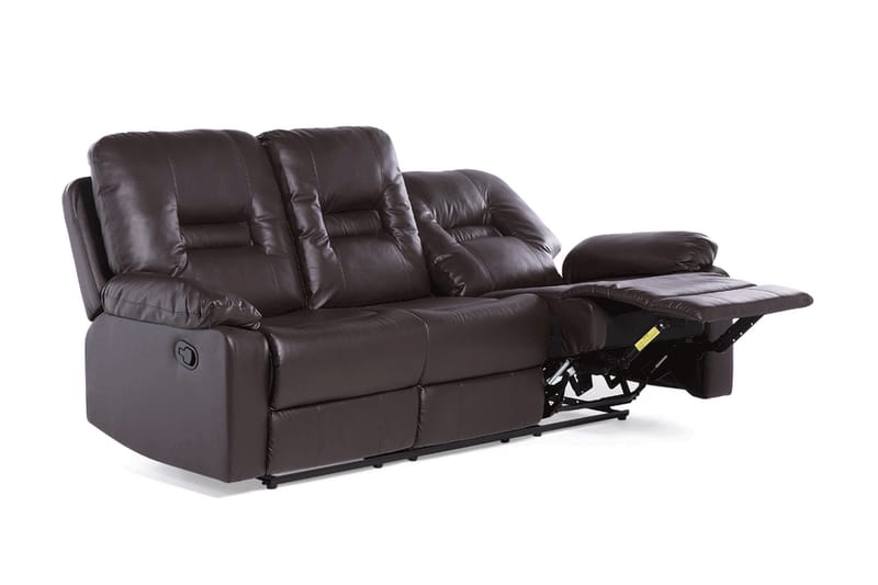 Rovik Sofagruppe 2-seter+3-seter+lenestol - Brun - Møbler - Sofaer - Reclinersofaer