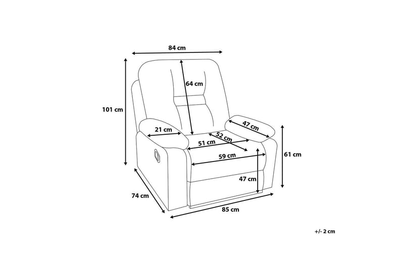 Rovik Sofagruppe 2-seter+3-seter+lenestol - Brun - Møbler - Sofaer - Reclinersofaer
