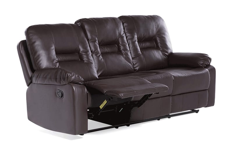 Rovik Sofagruppe 2-seter+3-seter+lenestol - Brun - Møbler - Sofaer - Reclinersofaer