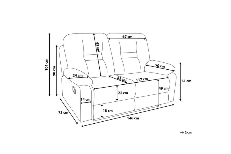 Rovik Sofagruppe 2-seter+3-seter+lenestol - Brun - Møbler - Sofaer - Reclinersofaer