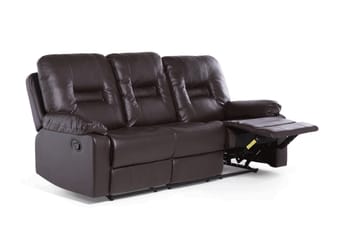 Rovik Sofagruppe 2-seter+3-seter+lenestol - Brun - Møbler - Sofaer - Reclinersofaer