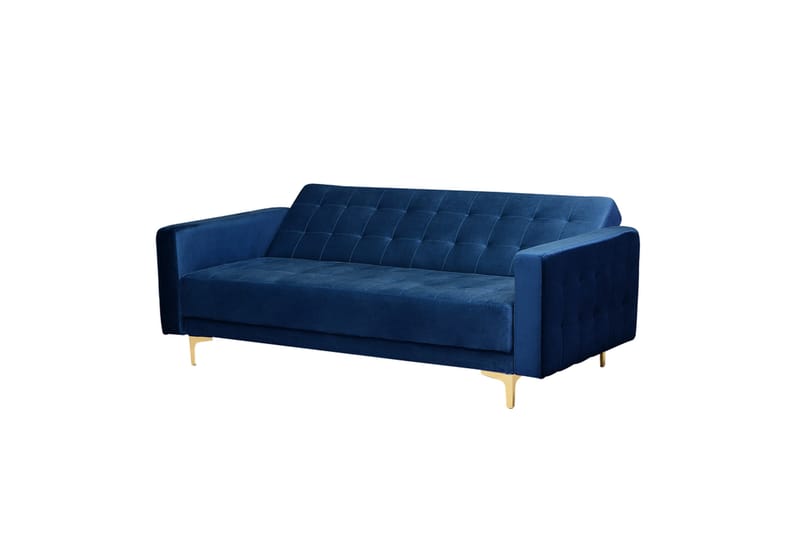 Sofagruppe med Sovefunksjon Fløyel Marineblå ABERDEEN - Blå - Møbler - Sofaer - Sofagrupper
