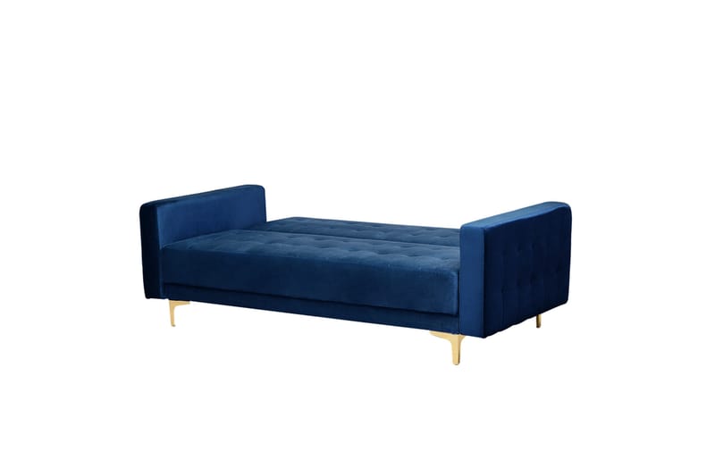 Sofagruppe med Sovefunksjon Fløyel Marineblå ABERDEEN - Blå - Møbler - Sofaer - Sofagrupper
