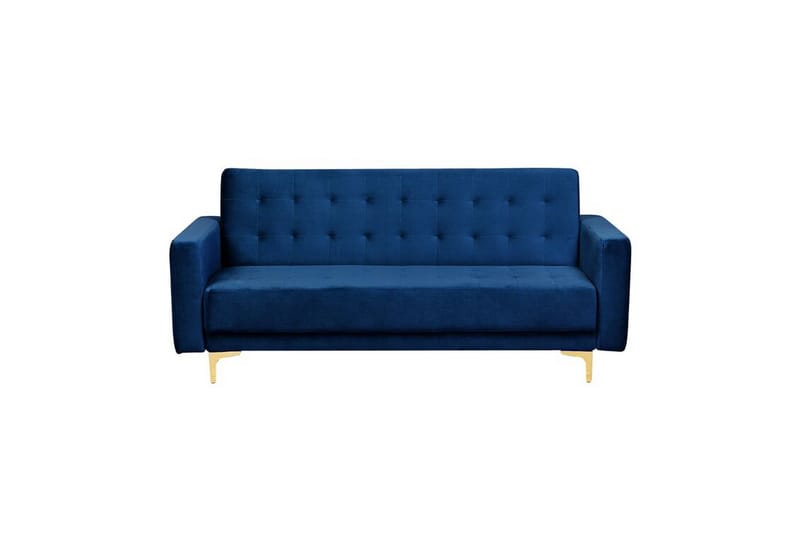 Sofagruppe med Sovefunksjon Fløyel Marineblå ABERDEEN - Blå - Møbler - Sofaer - Sofagrupper