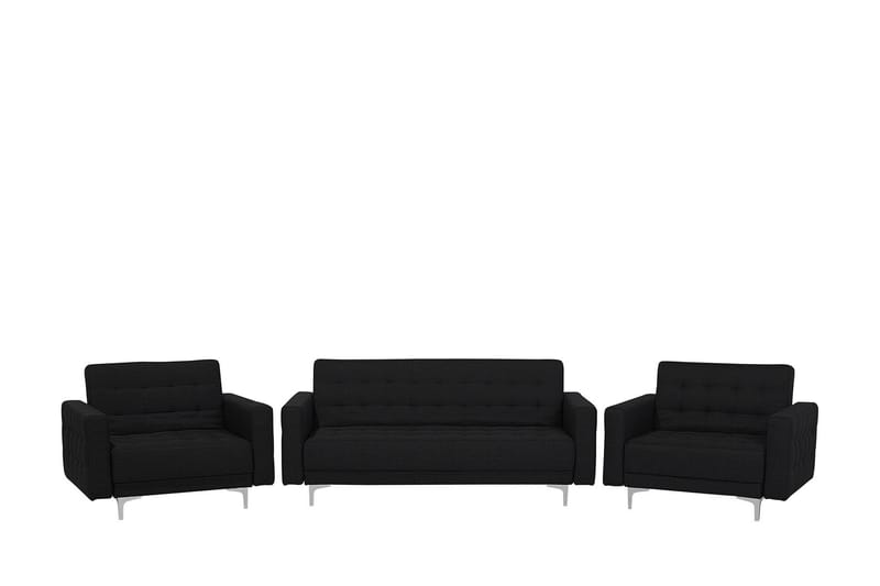 Sofagruppe med Sovefunksjon Grafittgrå ABERDEEN - Grå - Møbler - Sofaer - Sofagrupper