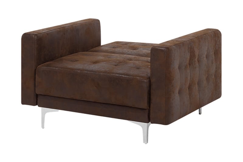 Sofagruppe med Sovefunksjon Kunstlær Brun ABERDEEN - Brun - Møbler - Sofaer - Sofagrupper
