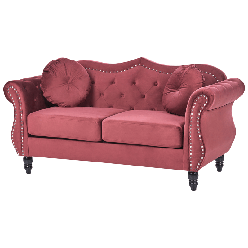 Sofagruppe Skien - Mørkerød - Møbler - Sofaer - Sofagrupper - Chesterfield sofagruppe