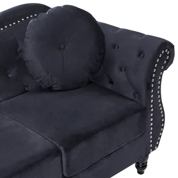 Sofagruppe Skien - Svart - Møbler - Sofaer - Sofagrupper - Chesterfield sofagruppe