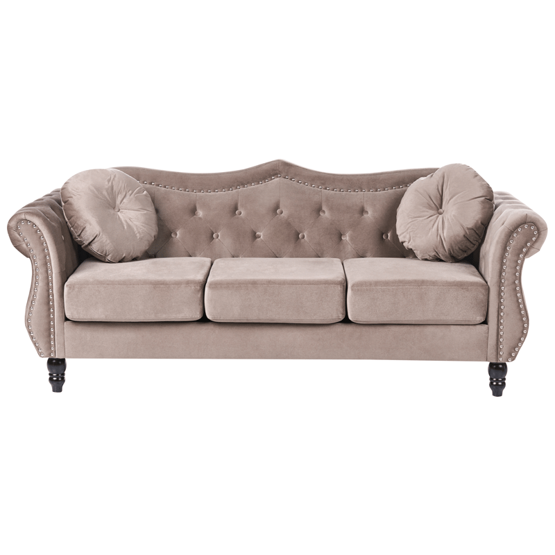 Sofagruppe Skien - Taupe - Møbler - Sofaer - Sofagrupper - Chesterfield sofagruppe