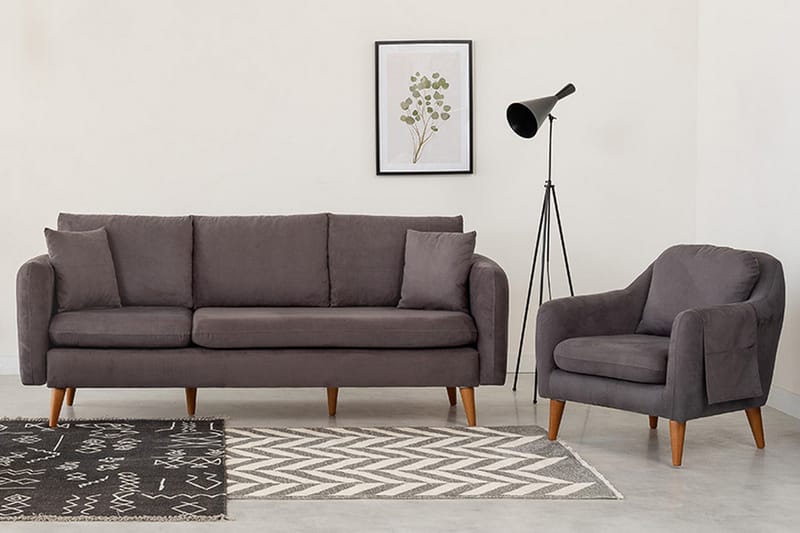 Sofiko Sofagruppe - Antrasitt - Møbler - Sofaer - Sofagrupper