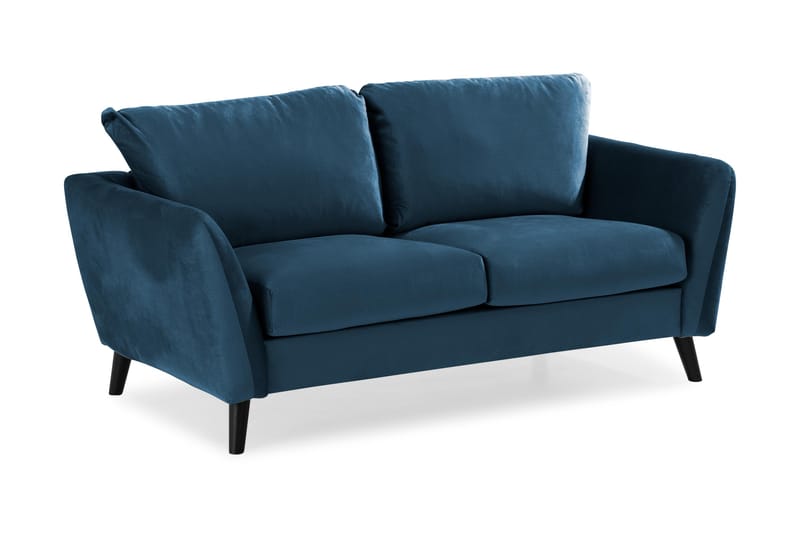 Trend Sofagruppe 3-seters + 2-seters Fløyelssofa - Blå - Møbler - Sofaer - Sofagrupper