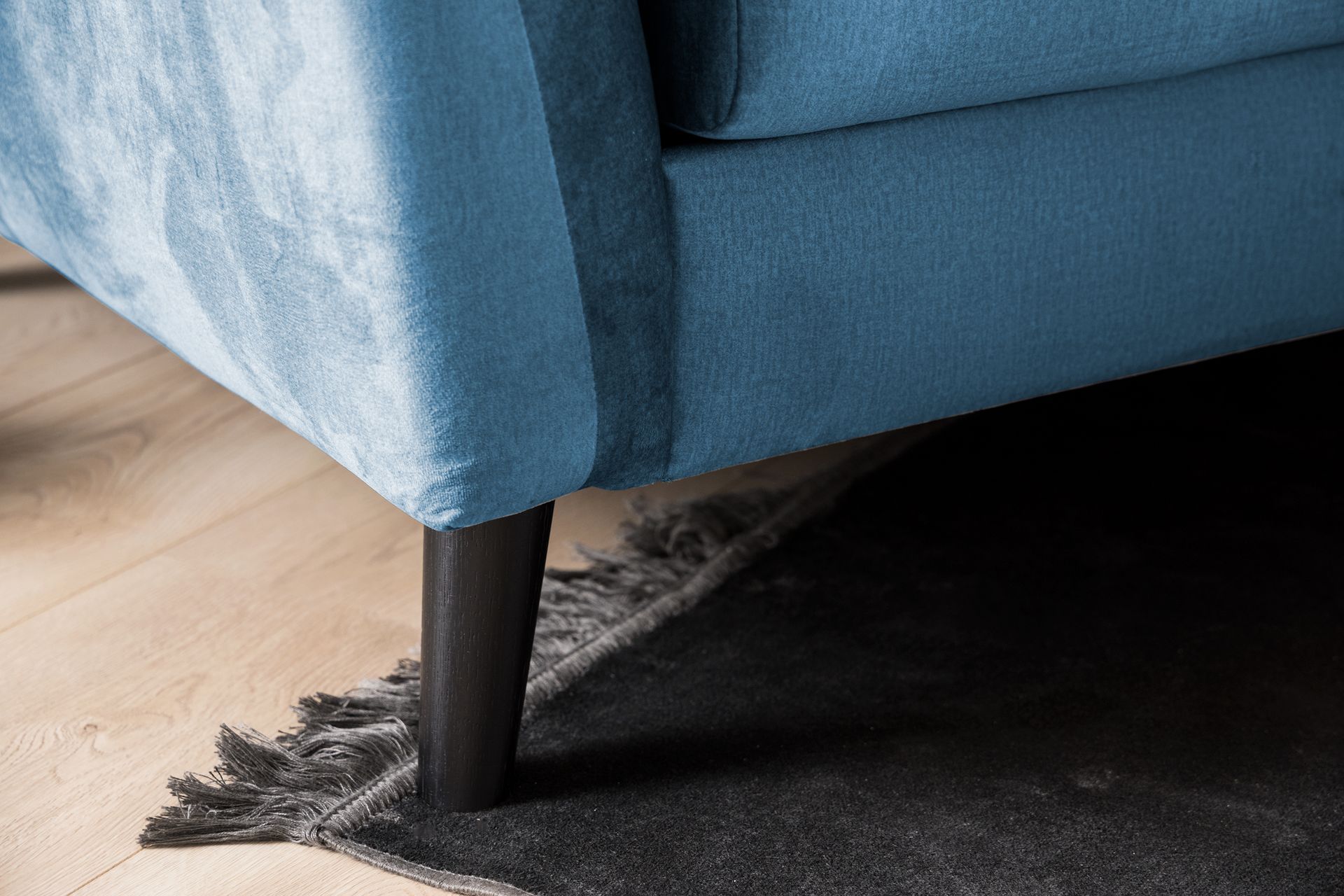 Trend Sofagruppe 3-seters + 2-seters Fløyelssofa - Blå - Møbler - Sofaer - Sofagrupper
