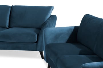 Trend Sofagruppe 3-seters + 2-seters Fløyelssofa - Blå - Møbler - Sofaer - Sofagrupper
