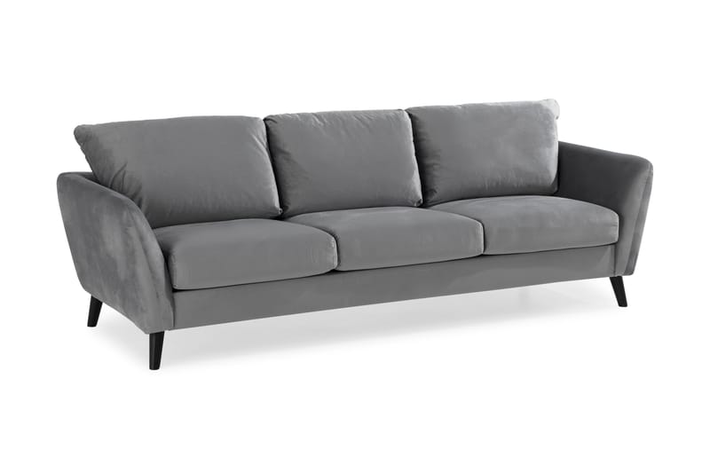 Trend Sofagruppe 3-seters + 2-seters Fløyelssofa - Lys grå - Møbler - Sofaer - Sofagrupper