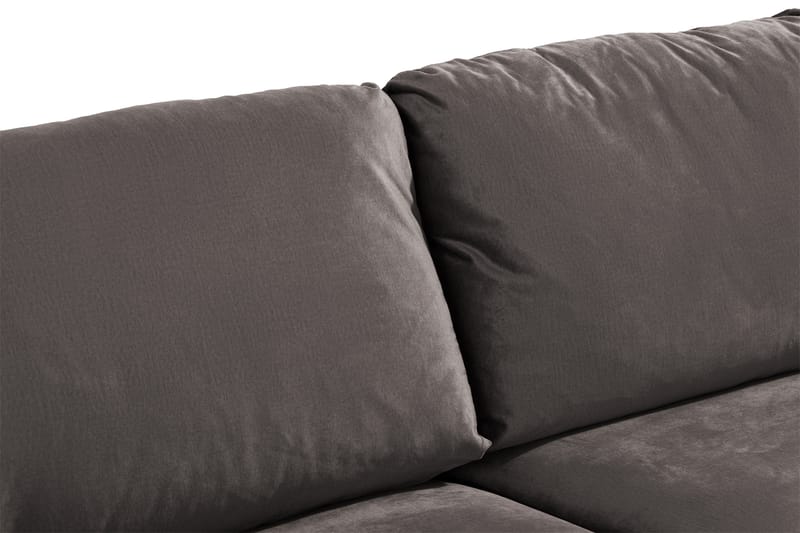 Trend Sofagruppe 3-seters + 2-seters Fløyelssofa - Mørk grå - Møbler - Sofaer - Sofagrupper