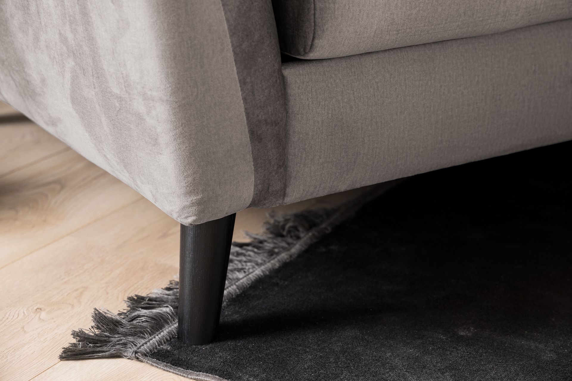 Trend Sofagruppe 3-seters + 2-seters Sofa + Lenestol + Fotskammel i Fløyel - Brun - Møbler - Sofaer - Sofagrupper