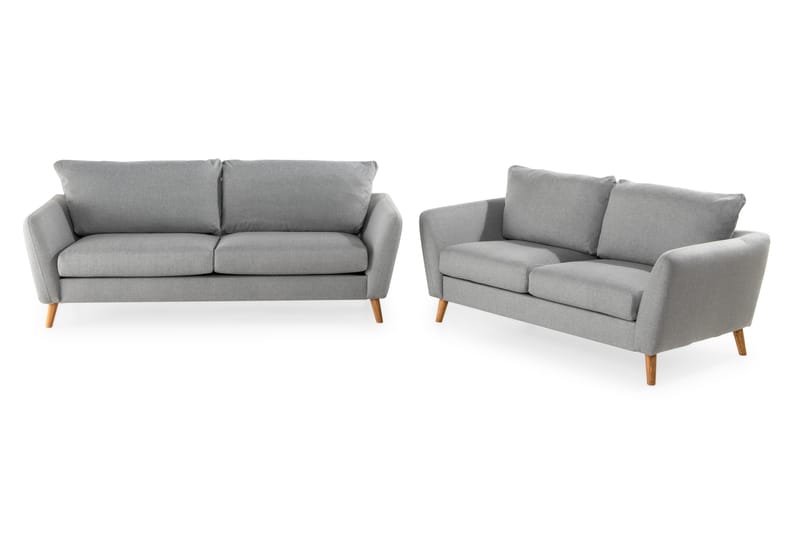 Trend Sofagruppe 3-seters + 2-seters Stoffsofa - Grå - Møbler - Sofaer - Sofagrupper