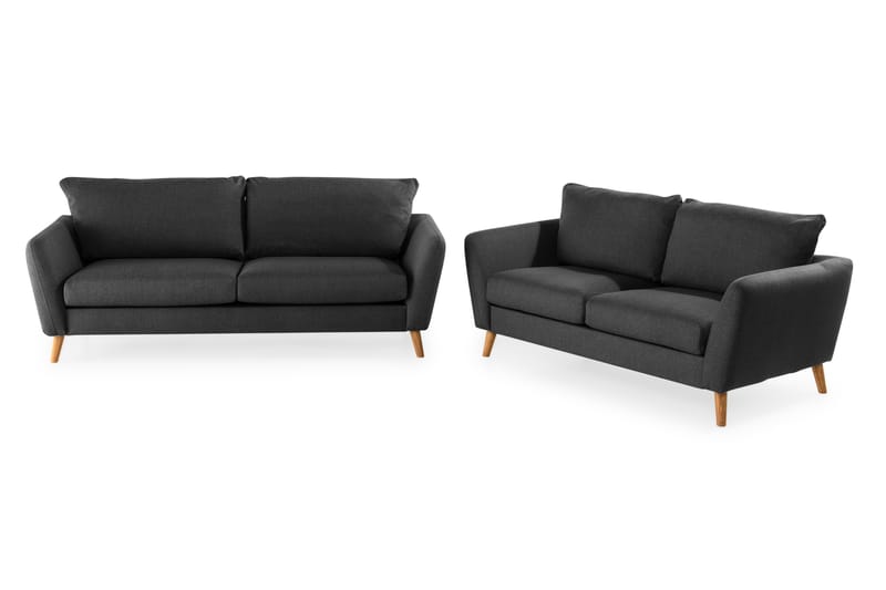 Trend Sofagruppe 3-seters + 2-seters Stoffsofa - Svart - Møbler - Sofaer - Sofagrupper