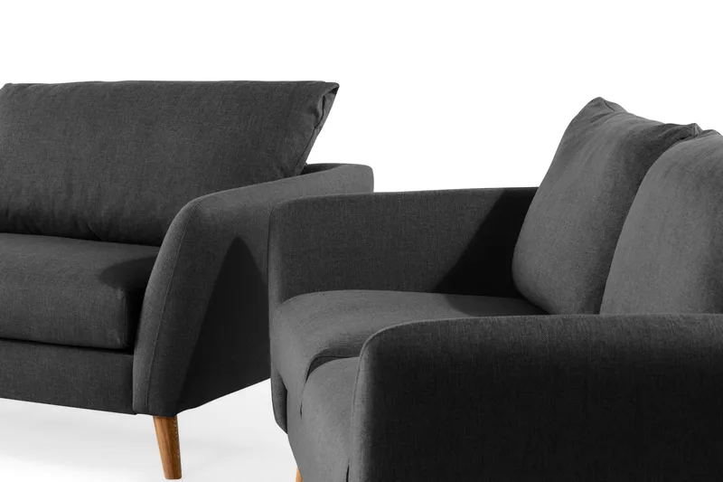 Trend Sofagruppe 3-seters + 2-seters Stoffsofa - Svart - Møbler - Sofaer - Sofagrupper