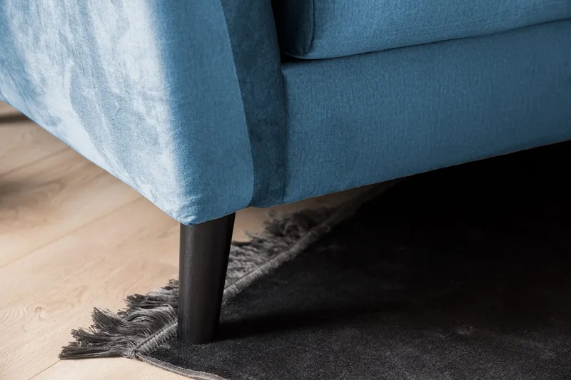 Trend Sofagruppe 3-seters + 2-seters Fløyelssofa - Blå - Møbler - Sofaer - Sofagrupper