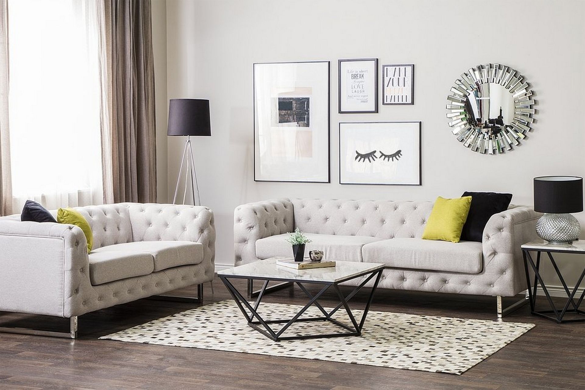 Vissland Sofagruppe 2-seter + 3-seter - Beige - Møbler - Sofaer - Sofagrupper