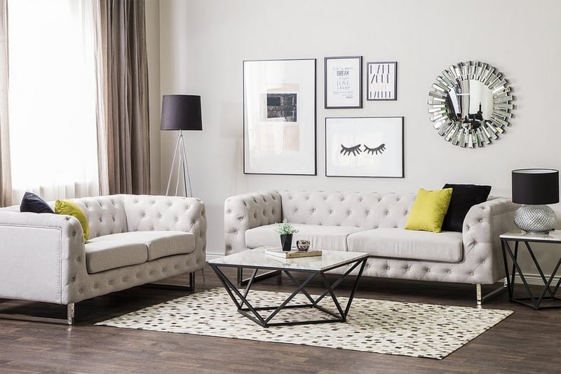 Vissland Sofagruppe 2-seter + 3-seter - Beige - Møbler - Sofaer - Sofagrupper