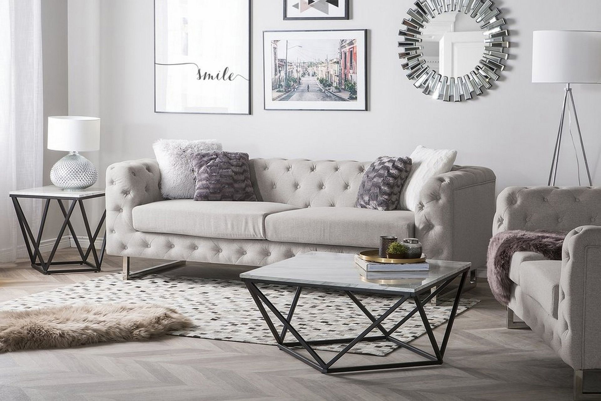Vissland Sofagruppe 2-seter + 3-seter - Beige - Møbler - Sofaer - Sofagrupper