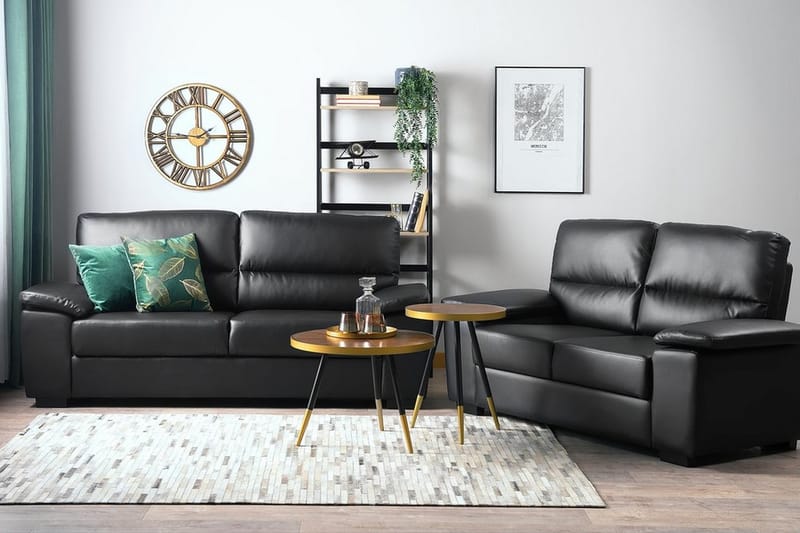 Vogar Sofagruppe 2-seter + 3-seter - Svart - Møbler - Sofaer - Sofagrupper