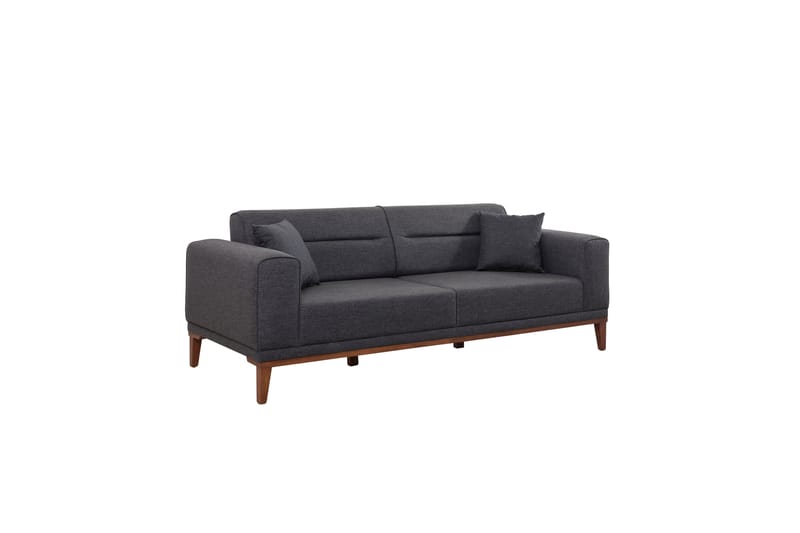 Wyong Sofagruppe 3-seters Sofa + Lenestol - Antrasitt - Sofagrupper