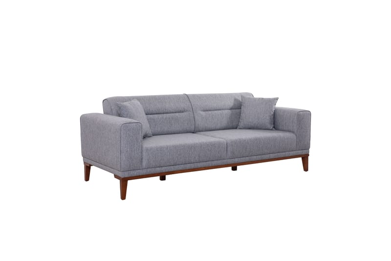 Wyong Sofagruppe 3-seters Sofa + Lenestol - Grå - Sofagrupper