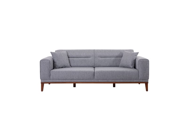 Wyong Sofagruppe 3-seters Sofa + Lenestol - Grå - Sofagrupper