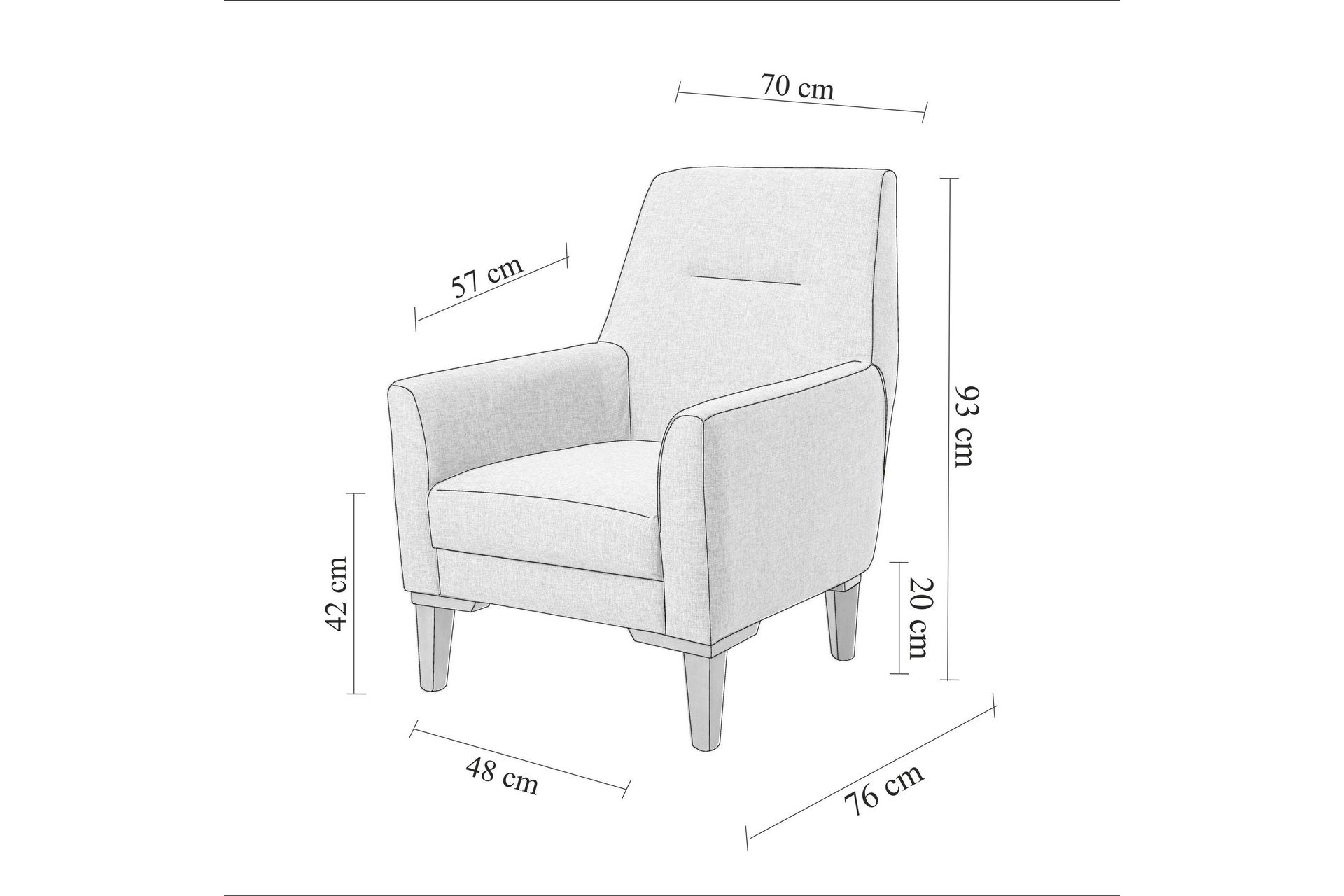 Wyong Sofagruppe 3-seters Sofa + Lenestol - Mørkeblå - Møbler - Sofaer - Sofagrupper
