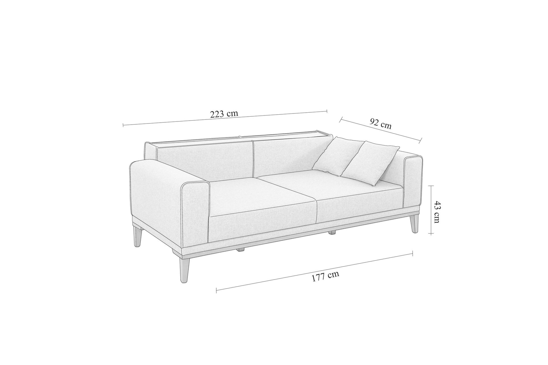 Wyong Sofagruppe 3-seters Sofa + Lenestol - Mørkeblå - Møbler - Sofaer - Sofagrupper