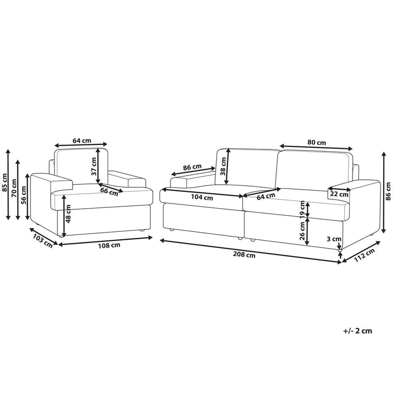 Sofasett Alla - Beige - Møbler - Sofaer - Sofagrupper - Howard sofagruppe