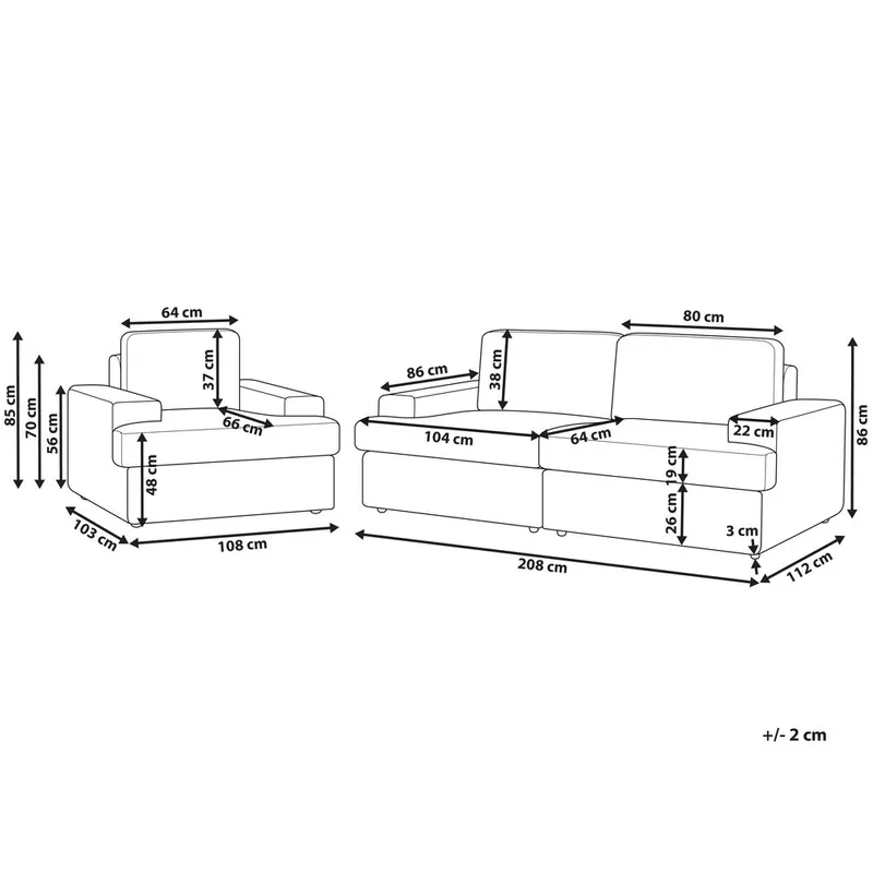Sofasett Alla - Brun - Møbler - Sofaer - Sofagrupper - Howard sofagruppe