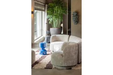 Sofasett Kombi-Popular med puff - Beige - Møbler - Sofaer - Fløyel sofaer