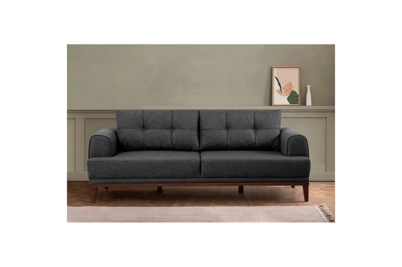 Sofasett Valsot Antrasitt / Valnøtt - Antrasitt / Valnøtt - Møbler - Sofaer - Sofagrupper