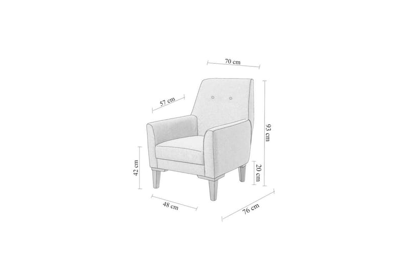 Sofasett Valsot Grå / Valnøtt - Grå / Valnøtt - Møbler - Sofaer - Sofagrupper