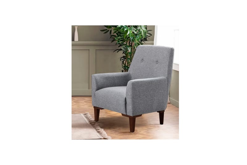 Sofasett Valsot Grå / Valnøtt - Grå / Valnøtt - Møbler - Sofaer - Sofagrupper