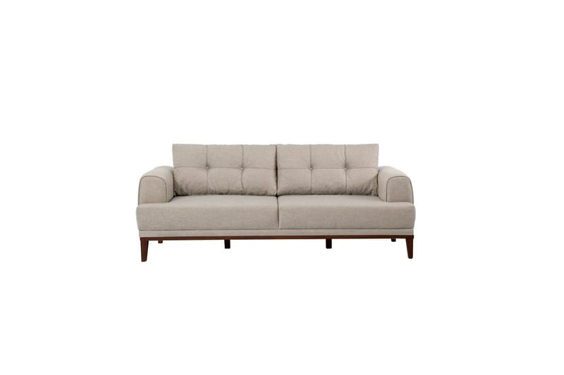 Sofasett Valsot Krem / Valnøtt - Krem / Valnøtt - Møbler - Sofaer - Sofagrupper
